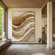 Abstract Art | Golden Fluid Drift