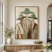 Vintage Americana Art | Three Companions