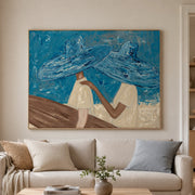 Vintage Americana Art | Blue Hat Coastal Bond