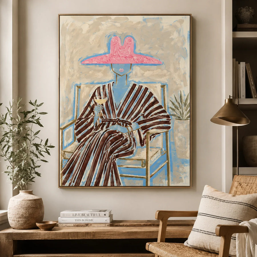 Vintage Americana Art | Pink Hat Leisure