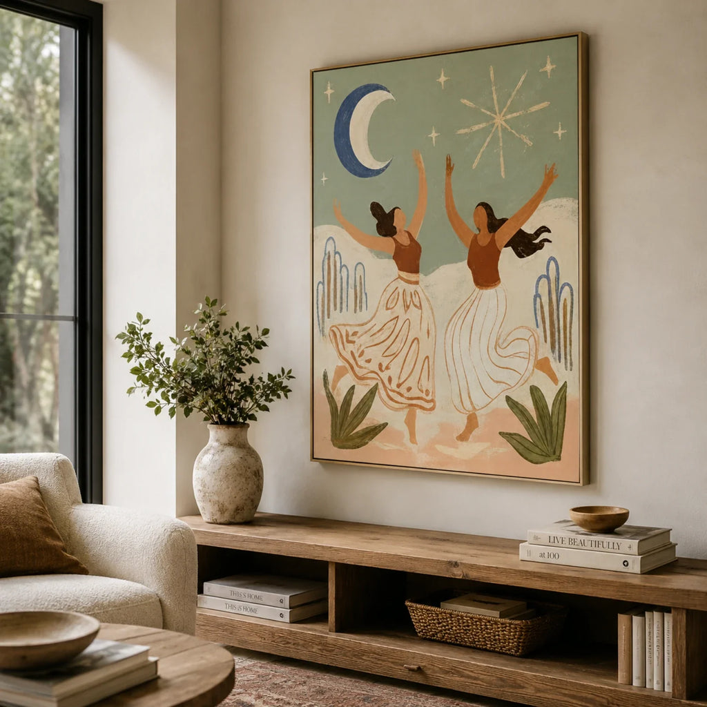 Vintage Americana Art | Moonlight Dance