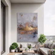 Wabi-Sabi Art | Cracked Gold Horizon