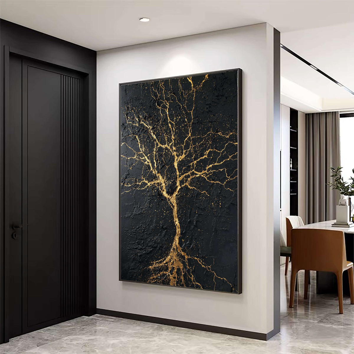 Contemporary Luxe Art | Kintsugi Tree of Light