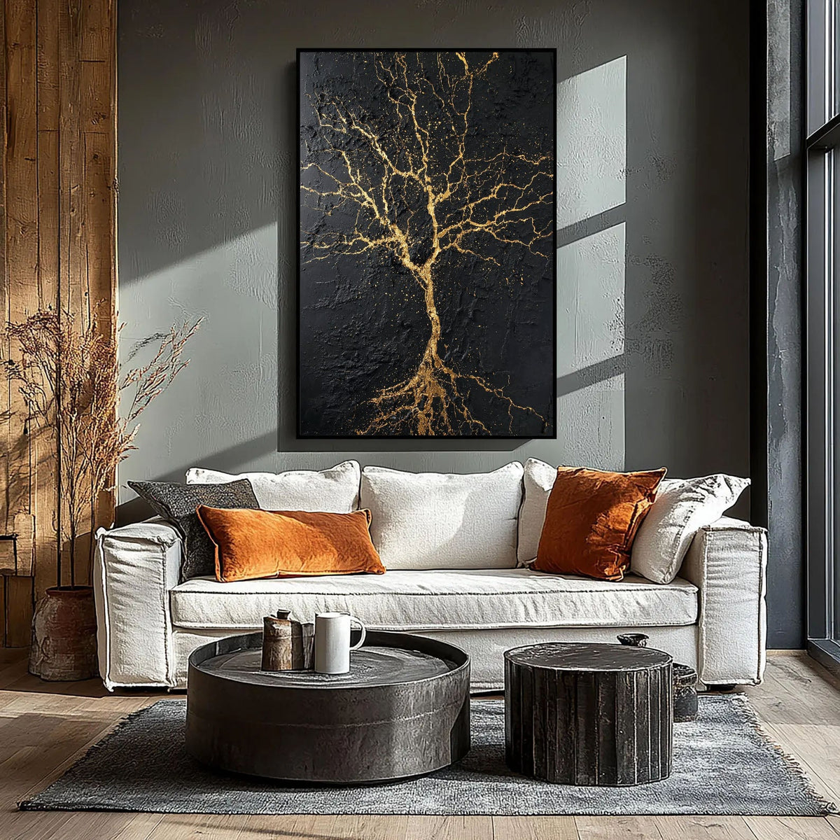 Contemporary Luxe Art | Kintsugi Tree of Light