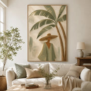 Vintage Americana Art | Sage Tropical Quietude