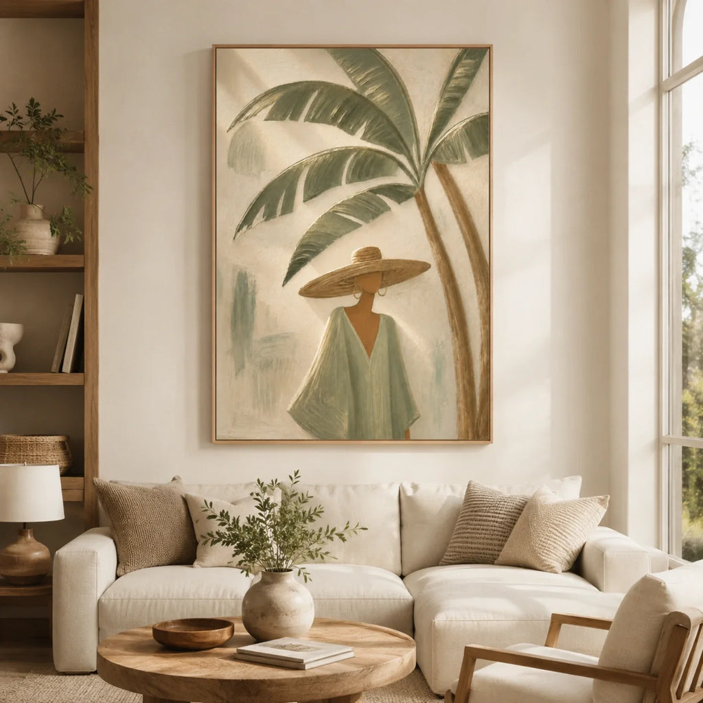Vintage Americana Art | Sage Tropical Quietude