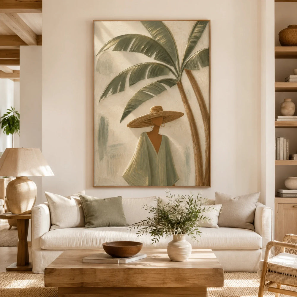 Vintage Americana Art | Sage Tropical Quietude