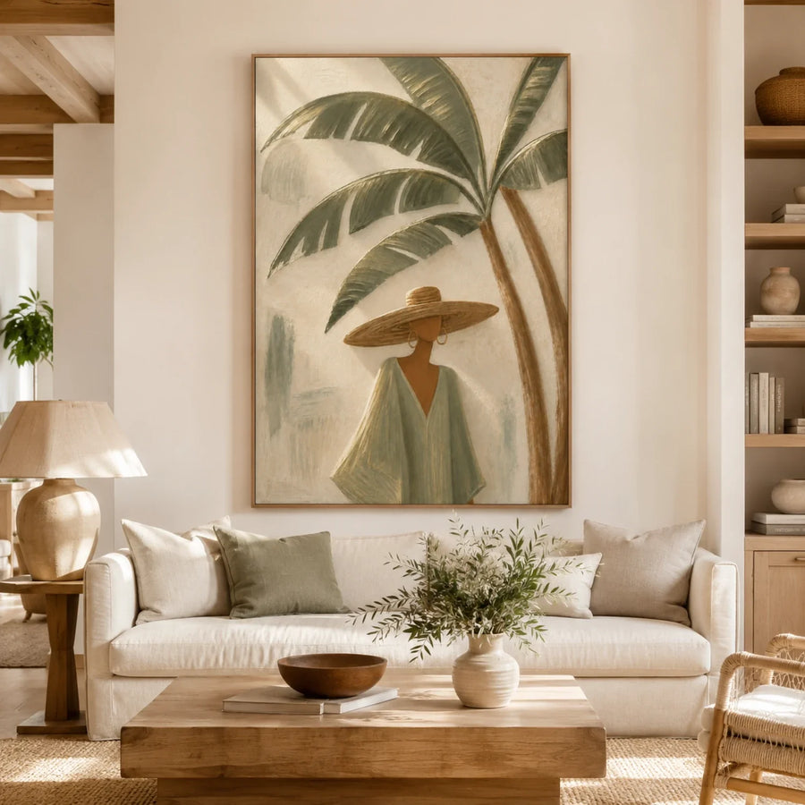 Vintage Americana Art | Sage Tropical Quietude