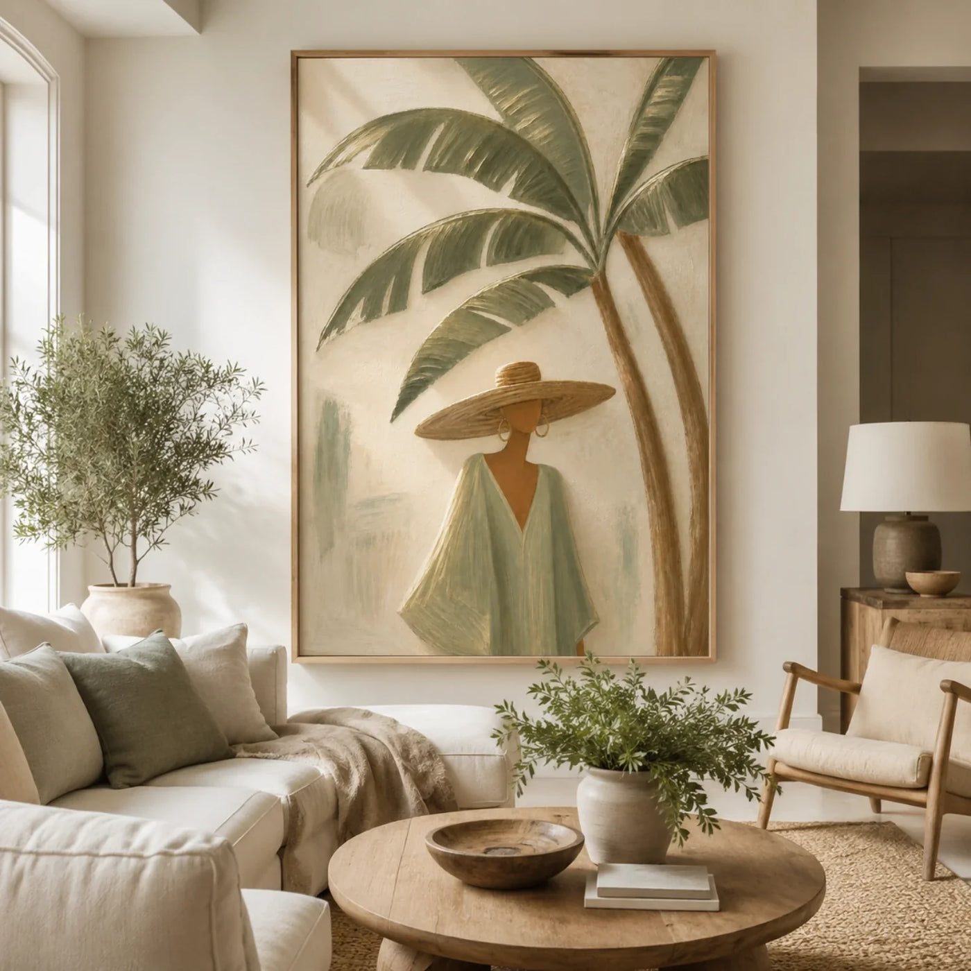 Vintage Americana Art | Sage Tropical Quietude