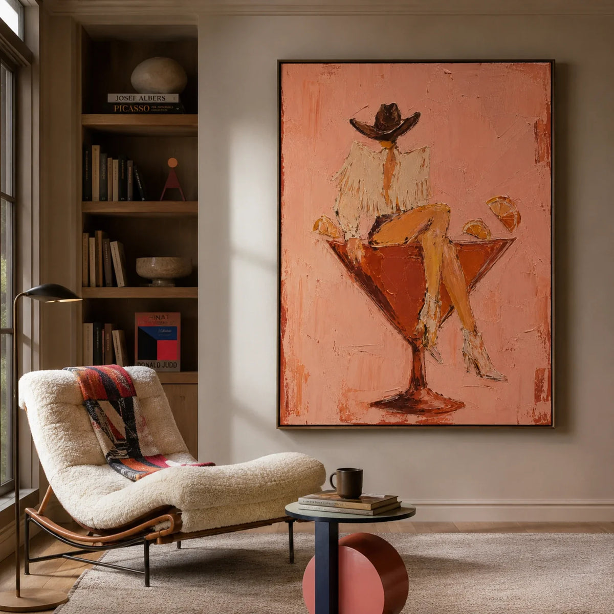 Vintage Americana Art | Cocktail Glass Cowgirl Hour