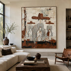 Vintage Americana Art | Plainsfolk at Dusk