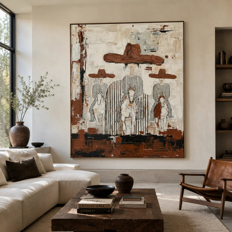 Vintage Americana Art | Plainsfolk at Dusk