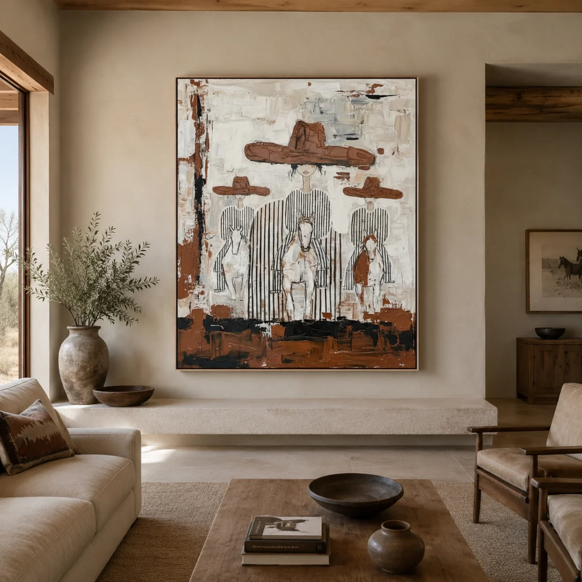 Vintage Americana Art | Plainsfolk at Dusk