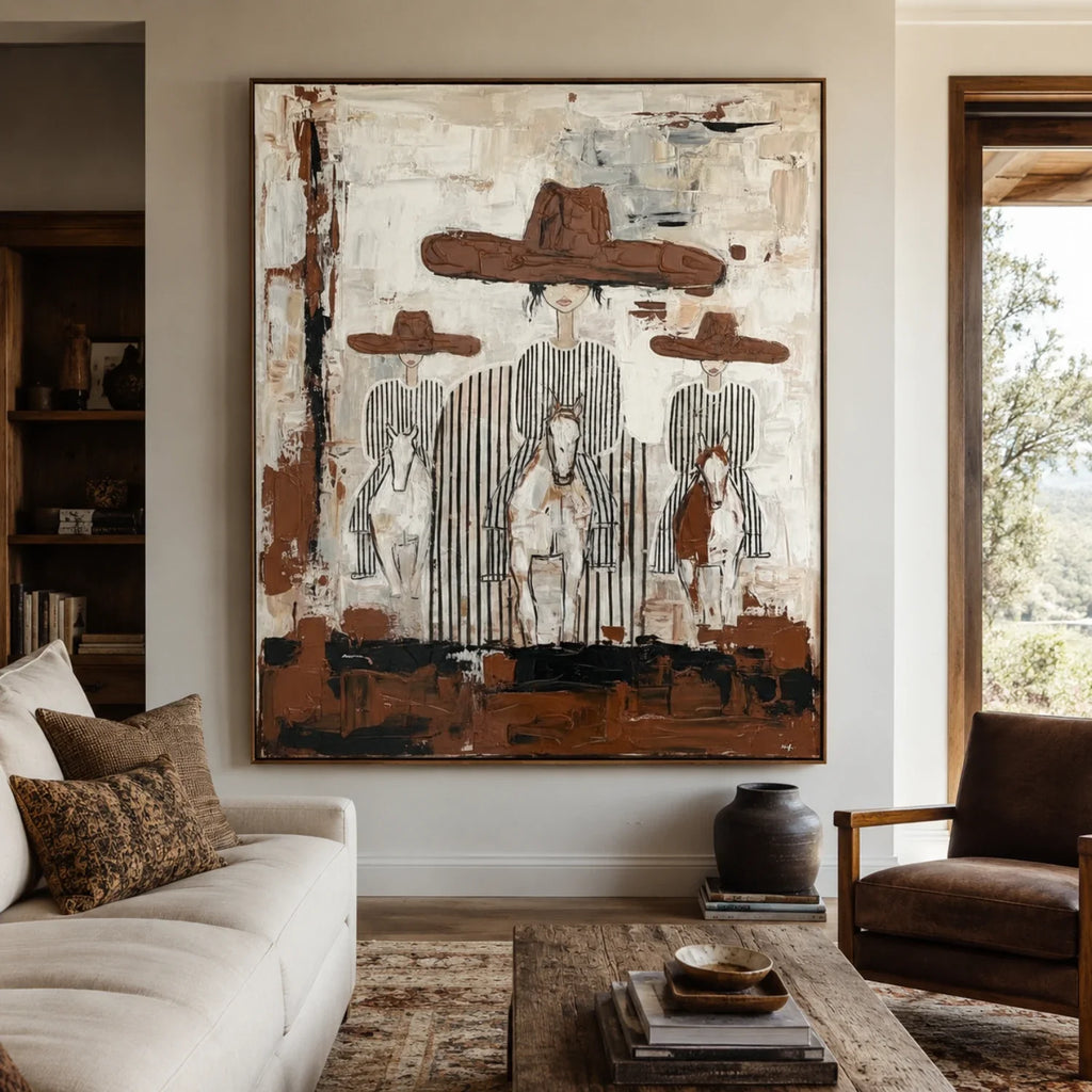 Vintage Americana Art | Plainsfolk at Dusk