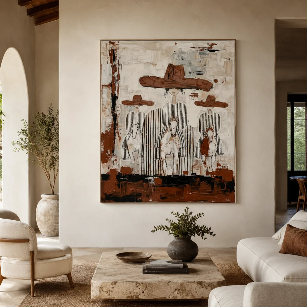 Vintage Americana Art | Plainsfolk at Dusk