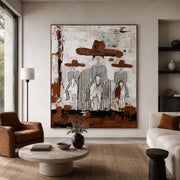 Vintage Americana Art | Plainsfolk at Dusk