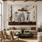 Vintage Americana Art | Plainsfolk at Dusk-1
