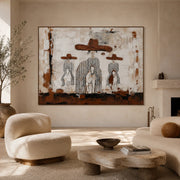 Vintage Americana Art | Plainsfolk at Dusk-1