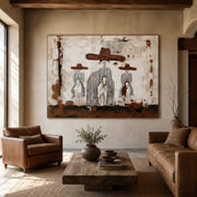 Vintage Americana Art | Plainsfolk at Dusk-1