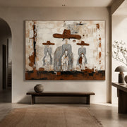 Vintage Americana Art | Plainsfolk at Dusk-1