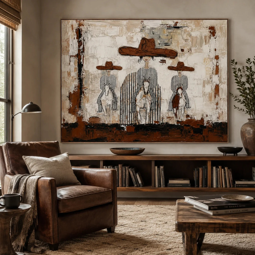 Vintage Americana Art | Plainsfolk at Dusk-1
