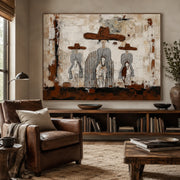 Vintage Americana Art | Plainsfolk at Dusk-1