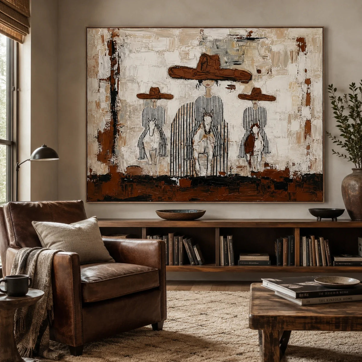 Vintage Americana Art | Plainsfolk at Dusk-1
