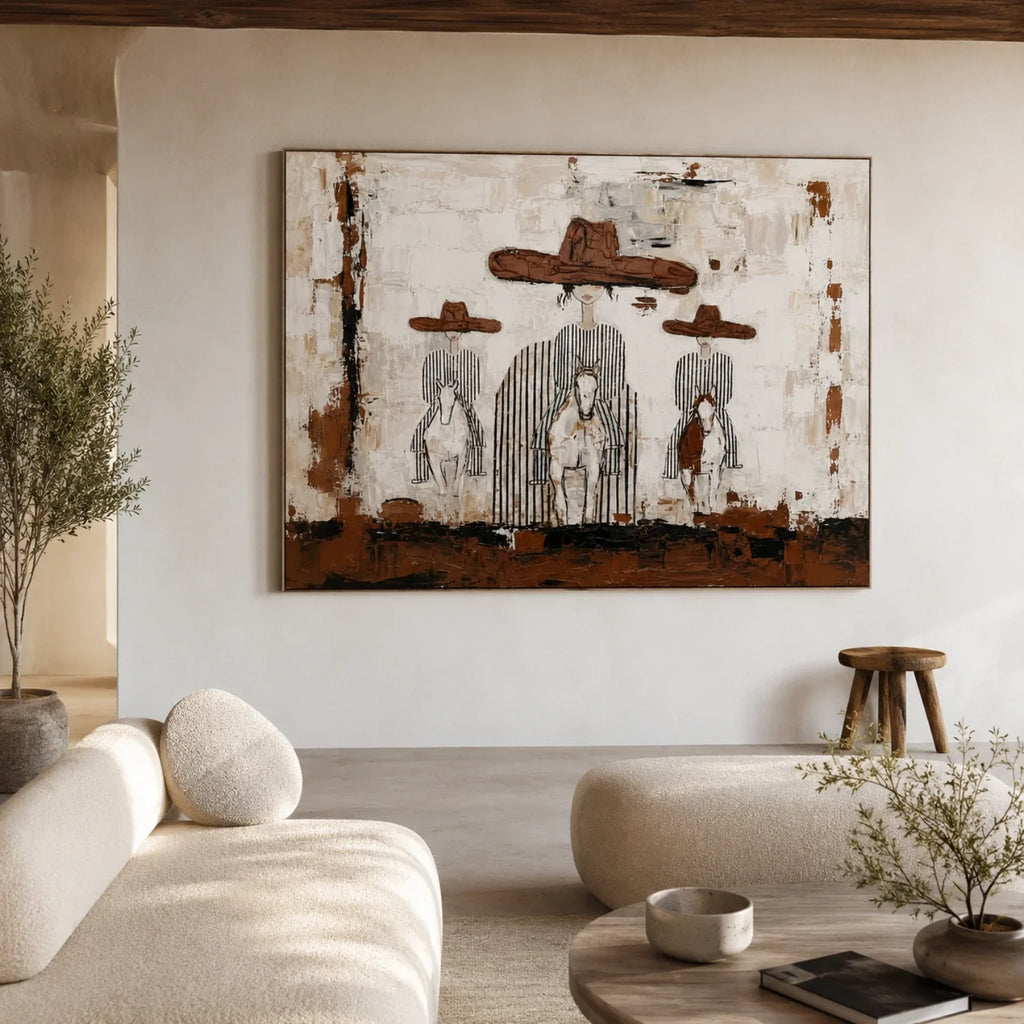 Vintage Americana Art | Plainsfolk at Dusk-1
