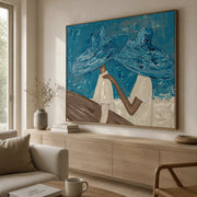 Vintage Americana Art | Blue Hat Coastal Bond
