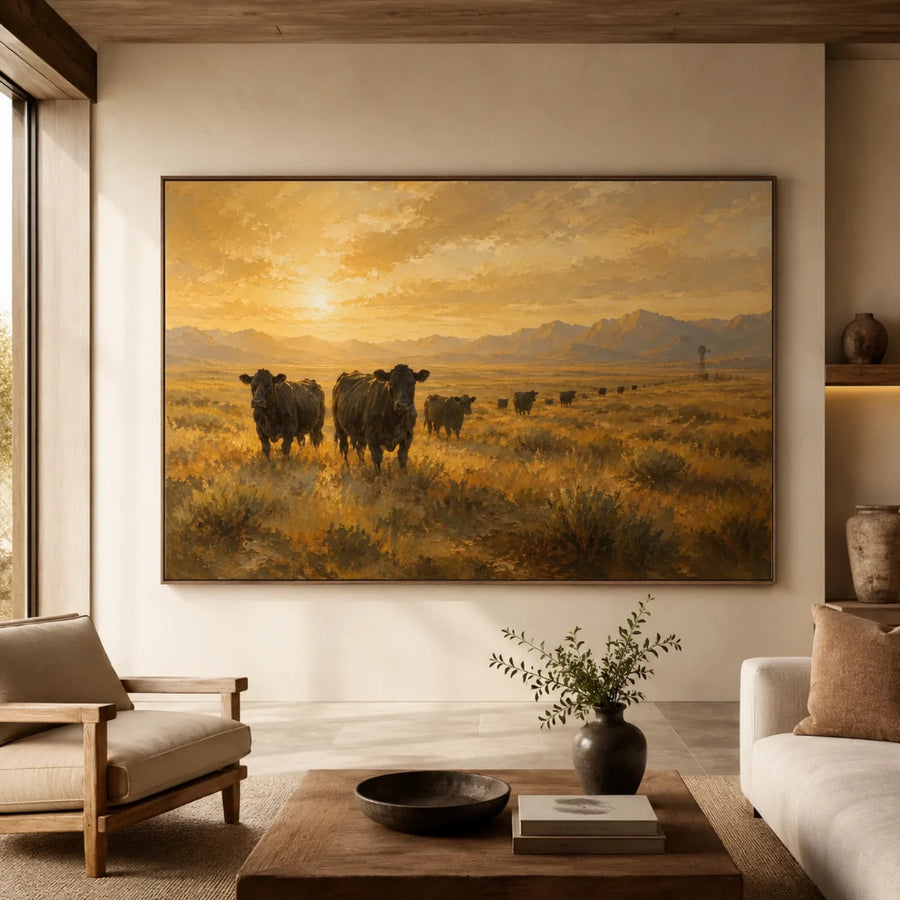 Vintage Americana Art | Golden Silence of the Open Prairie