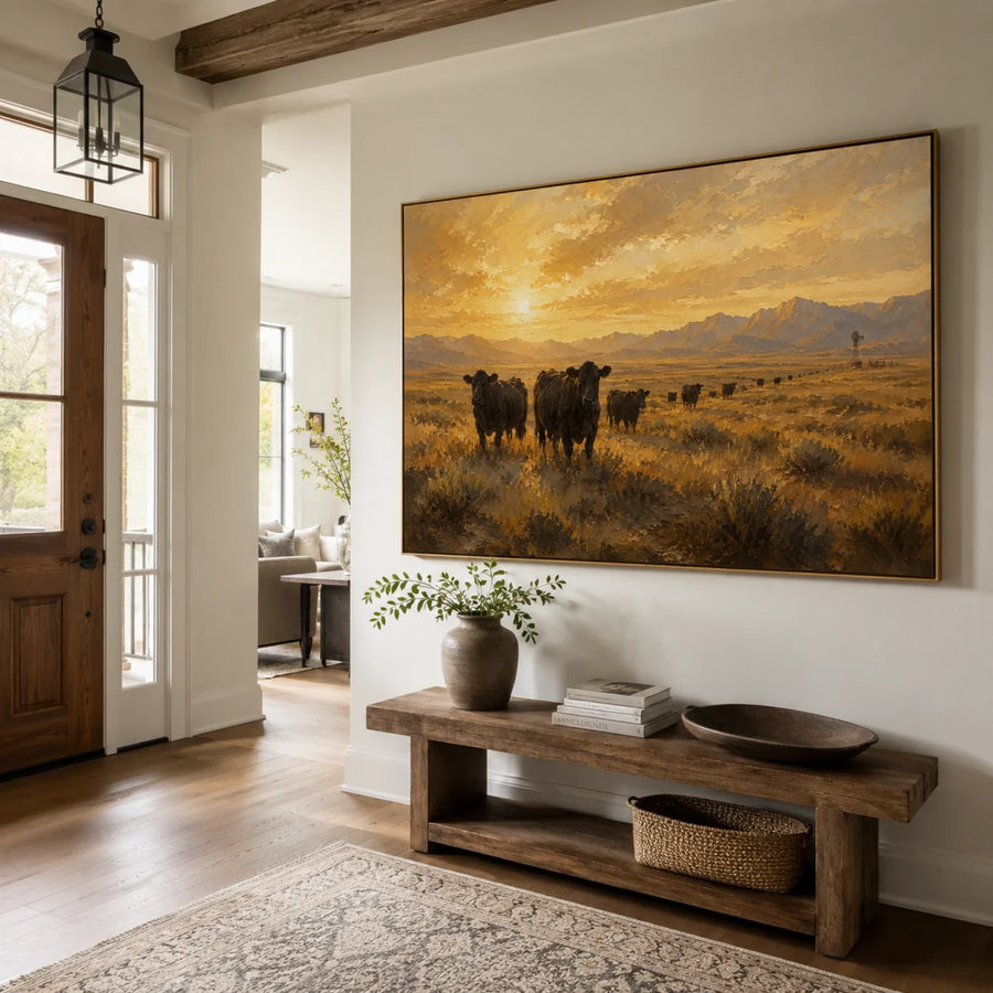Vintage Americana Art | Golden Silence of the Open Prairie