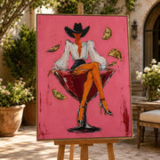 POP Art | Hot Pink Margarita Cowgirl