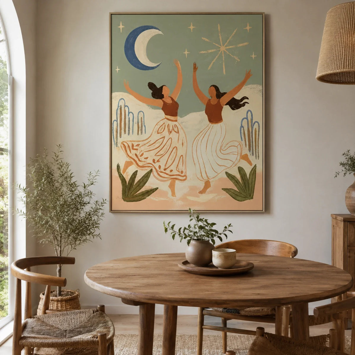 Vintage Americana Art | Moonlight Dance