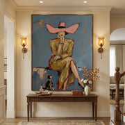 Vintage Americana Art | Western Lady’s Sip