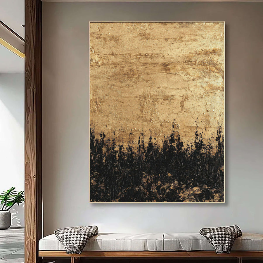 Contemporary Luxe Art | Gilded Horizon Silhouette
