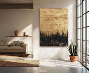 Contemporary Luxe Art | Gilded Horizon Silhouette