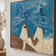 Vintage Americana Art | Blue Hat Coastal Bond