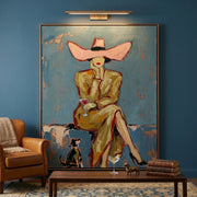 Vintage Americana Art | Western Lady’s Sip