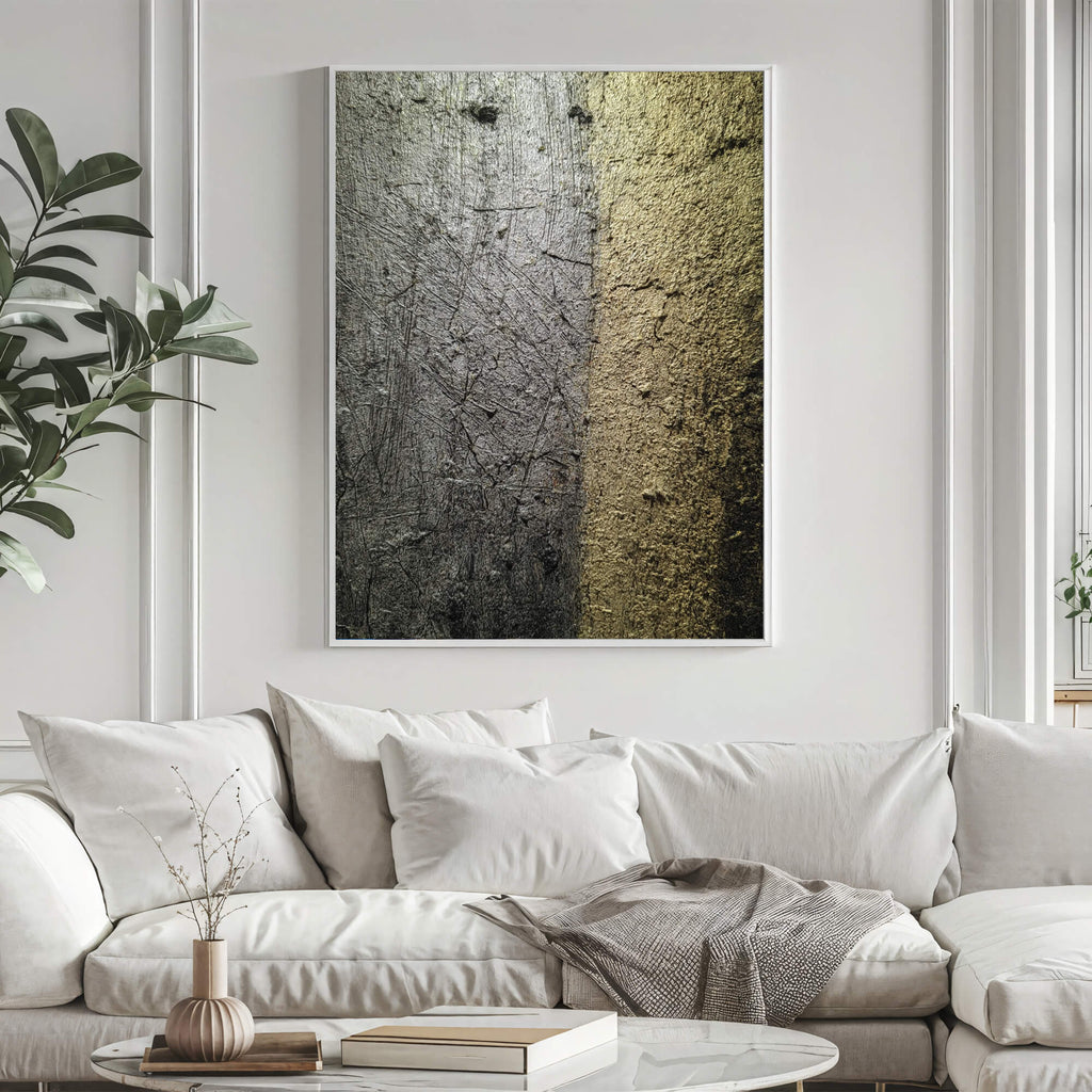 Contemporary Luxe Art | Metallic Textured Divide