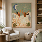 Vintage Americana Art | Moonlight Dance