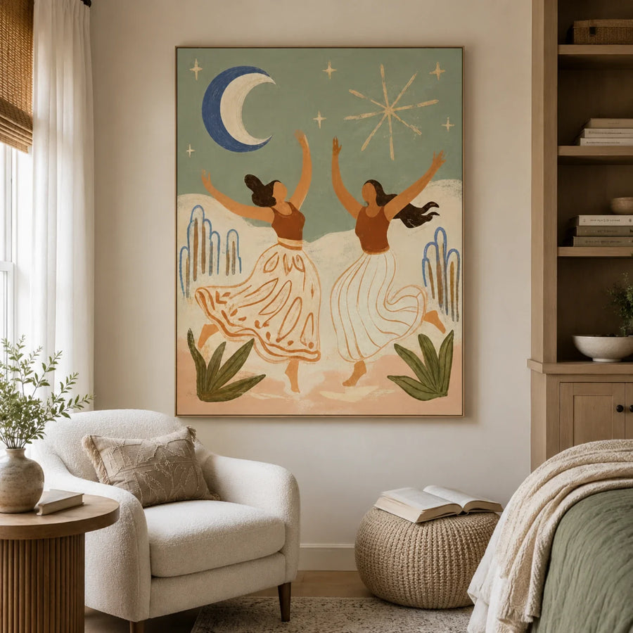 Vintage Americana Art | Moonlight Dance
