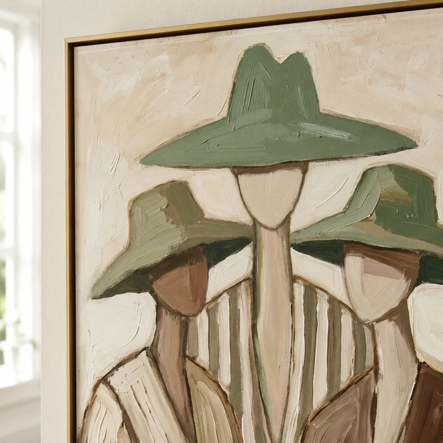 Vintage Americana Art | Three Companions