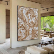 3D-Textured Art | Warm Swirl Relief
