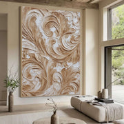 3D-Textured Art | Warm Swirl Relief