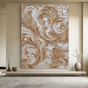 3D-Textured Art | Warm Swirl Relief