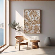 3D-Textured Art | Warm Swirl Relief