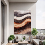 3D-Textured Art | Earthy Wave Layers