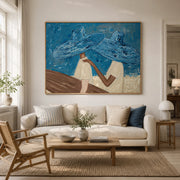 Vintage Americana Art | Blue Hat Coastal Bond