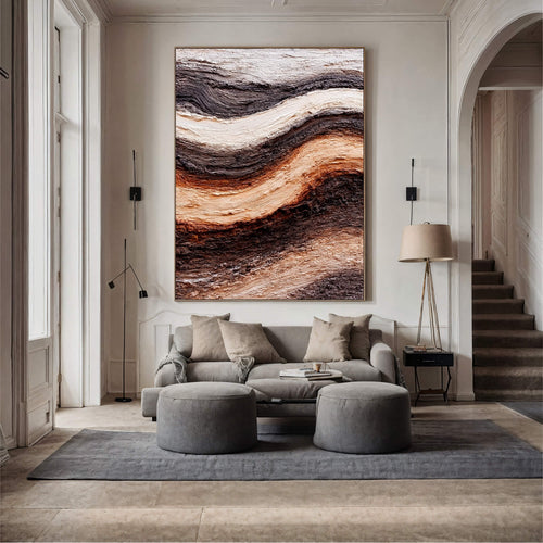 3D-Textured Art | Earthy Wave Layers