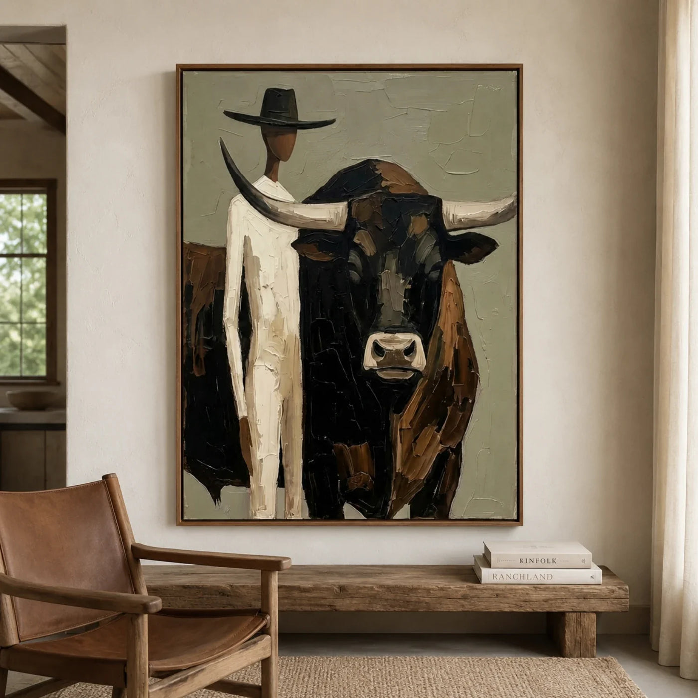 Vintage Americana Art | Muted Sage Western Bond